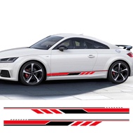 Car Side Door Sticker Racing Stripes Vinyl Decals Trims Auto Accessories For Audi TT 8N MK1 MK2 8J C