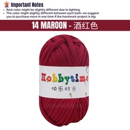 Ready Stock 100G T-shirt Yarn Cloth Yarn Crocheted Candy Colors Sewing & Knitting Supplies for Bag B