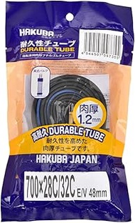 HAKUBA TIRE Bicycle Tube, 0.05 inch (1.2 mm) Thick Heavy Duty [20/24/26/27 inch English] [700 x 23/2