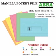 ABBA Pocket File Manila Pocket File Card No.222 A4 Fail Poket Document File Holder File Folder Fail 