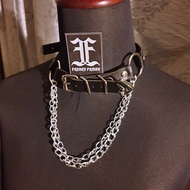Gothic Punk Harajuku Eirene Heart Chain Leather Choker