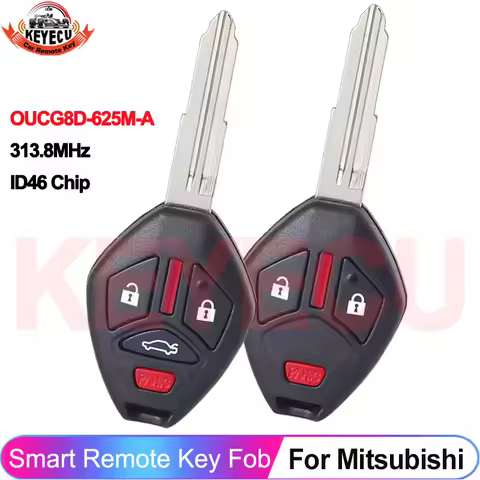 KEYECU 3/4 Buttons Head Remote Key Fob For Mitsubishi Outlander Sport Lancer 2007-2016 i-MiEV OUCG8D