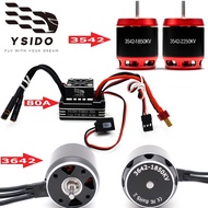 YSIDO 3642 3542 Brushless Motor 1850/2150/2250KV AM32 80A ESC 2-6S Combo for AXIAL SCX10 90046 Traxx