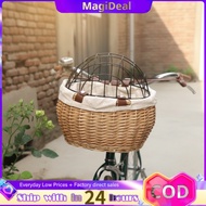 magideal Versatile Pet Basket with Wire Dome Easy to Install Bike Basket with Wire Mesh Cover Handwo