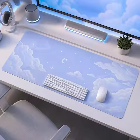 Mouse Pad Blue Moon Cloud Sky Gaming printon demand Mousepad XXL keyboard pad Non-Slip Mice Pad Desk