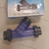 WAJIB UPGRADE Y STRAINER PVC / SARINGAN Y TRUE UNION FILTER PVC 1" INCH