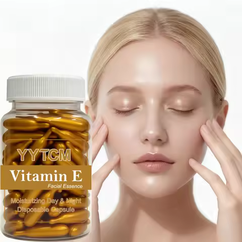 Vitamin E Deep Moisturizing Capsule Essence, Hydrates and Smooths the Skin, Contains Plant-Based Squ