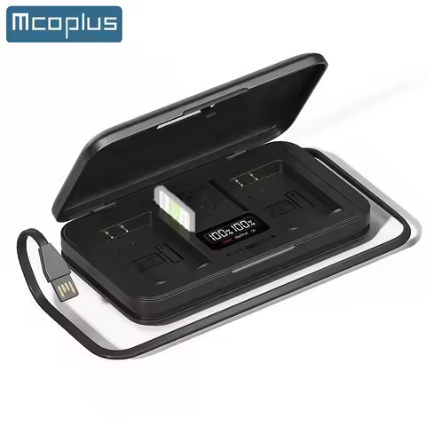 Mcoplus LP-E17 USB LCD Display Camera Dual Battery Chager for Canon EOS R10 RP Rebel SL3 SL2 T8i T7i