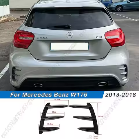 For Mercedes Benz A Class W176 A200 A250 A260 A45 AMG 2013-2018 Hatchback Rear Bumper Spoiler Air In