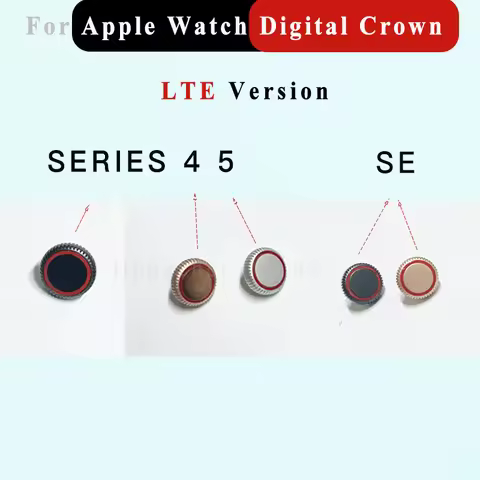 Side Roller Button Digital Crown For Apple Watch Series 4 5 SE 6 7 8 40 44 LTE GPS Aluminum Case Mid