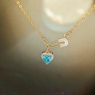 STAR Pin Necklace Sweet Personality Love Pin Necklace Women's Design Niche High-end Luxury Light E7o