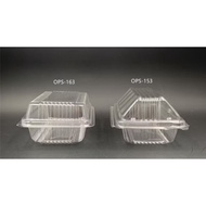 OPS GO-163 & Go-153 Plastic Tray with Lock {50pcs} / Bakery Disposable Clear Food Box / Hot Dog Box 