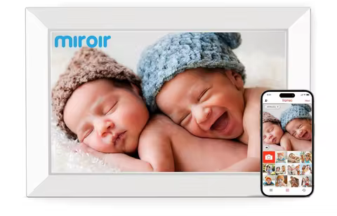 Digital Picture Frame, Frameo 10.1 Inch Digital Photo Frame WiFi, 32GB Memory, Electric Frame Slides