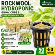 High Water Retention Rockwool Hidroponik + Net Pot | Fast Root Growth Hydroponic