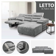 SET TAMU-SOFA BENTUK L/3 TEMPAT DUDUK/LETTO SOFA SET/ 3L FABRIC SOFA/SET SOFA / LIVINGROOM SET/ MODE