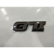 Logo Gti Chrome Colour with black base GTi badge double tape
