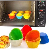 Set of 6 Silicone Cupcake Cups 7 cm