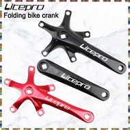 LP litepro Folding Bike Crankset 130BCD 50/52/58T Square hole Crank Arm Aluminum Alloy Bike Parts