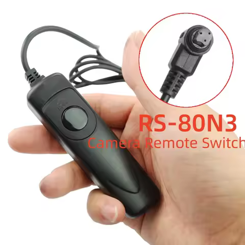 RS-80N3 Remote Control Shutter Release Cable for Canon E0S R1 R3 R5 R52 1D 1D2 1DX 5D 5D2 5D3 5D4 6D