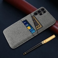 For Samsung Galaxy S24 Ultra S24+ S 24 Case Fabric Dual Card Cover For Galaxy S24 Plus S24ultra S24 