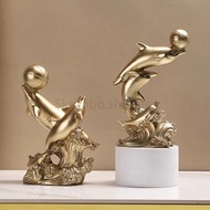 Creative Dolphin Ornament Home Decor Living Room Wine Cabinet Dolphin Statue Display Office Desktop