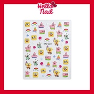 5D Sponge Bob Nail Sticker Spongebob Embossed Art Decoration