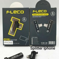 Spliter Audio Converter Headset Fleco Iphone 7/8/X/XS/11 Pro Max Plus