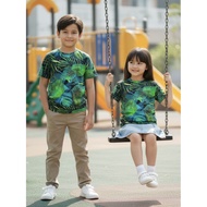 T-Shirt Kanak-Kanak Floral Corak Bunga | Baju Budak Gaya Hawaii / OOTD Santai