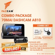 70mai Dashcam A810 Front &amp; Rear 4K