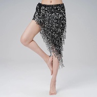 cod Triangle Sequins Bellydance Skirt Belly Dance Long Tassel Hip Scarf Festival Outfits Women Dance