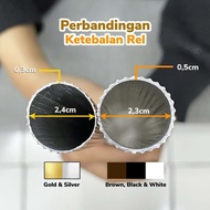 REL TIANG GORDEN MINIMALIS BATANG PENYANGGA TIRAI JENDELA REL MINIMALIS FULL SET