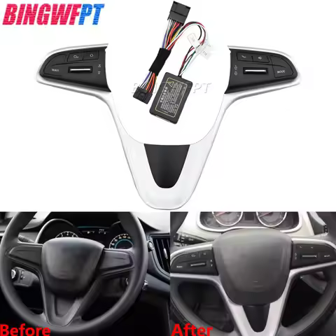 For Chevrolet Sail 2015-2018 NEW Steering Wheel Buttons Audio Volume Music Control Switch Blue Backl
