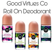 Good Virtues Co Roll On Deodorant 55ml Anti Bau Badan GVC Cherry Blossom Aloe Vera