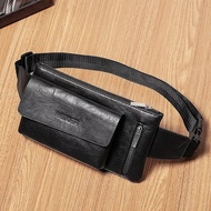 Tas selempang kulit pu pria premium waistbag pria model 2022