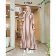 KATUN ETHICA YUI 04 Warm Tan, Dark Grey ll Latest women's clothing 2025 cotton rayon gamis striped m
