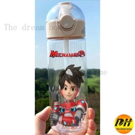Mechamato Water Bottle Straw Cup Couple Cartoon Sports
