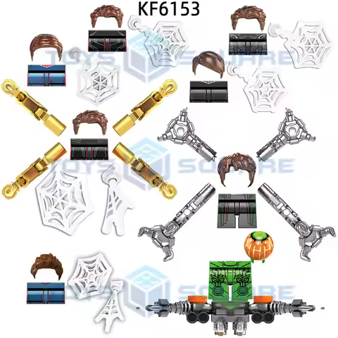 The Action Figures Robotic Arm Weapons Legs Hair Model Blocks MOC Bricks Set Gifts Toys For Children