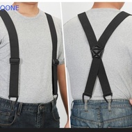 OONE Work Suspenders, 3.8cm Wide Anti-slip X-Type Suspenders, Fashion Heavy Duty Elegant with 4 Grip
