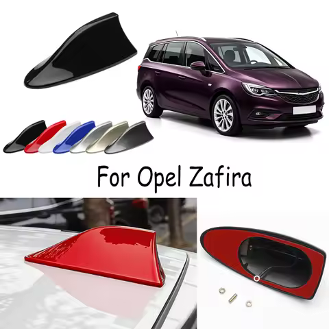 For Opel Zafira Car Shark Fin Antenna FM AM Radio Waterproof No Drilling Self-Adhesive Style Roof ca