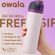 [100% ORIGINAL] Owala FreeSip tumbler 24oz/32oz Insulated Stainless-Steel Water Bottle-Dreamy Field
