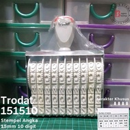 Trodat 10 Digit 15mm 18mm Manual Number Stamp 151510 / 151810