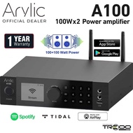 Arylic A100 MultiRoom Bluetooth/WiFi Network Streamer USB DAC FM Tuner & HiFi Integrated Amplifier w