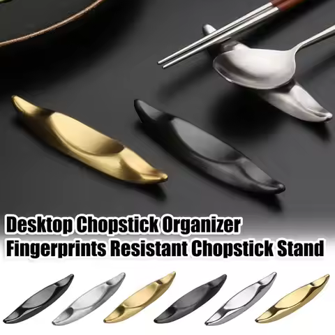 Chopstick Rest Stainless Steel Chopstick Holder Smooth Edge Spoons Forks Rack for Home Kitchen Table