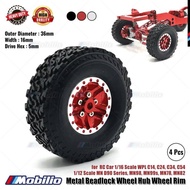 CHOOSE UPGRADE METAL BEADLOCK WHEEL HUB WHEEL RIM FOR RC CAR 1/16 SCALE WPL C14 C24 C34 C54