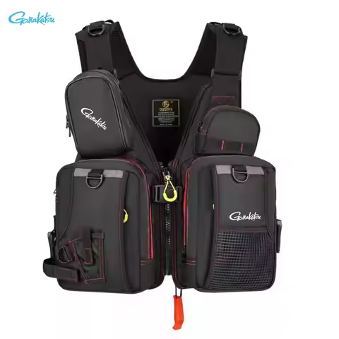 Gamakatsu Outdoor Buoyancy Vest Professional Fishing Vest Adult Multi-functional Swimming Boat Lure 