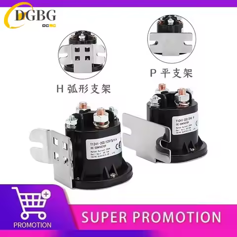 DC Contactor 12V 24V 48V 200A 1NO T1241-200 for Battery Truck Electric Forklift Electric Winch Elect