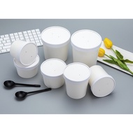 [PLK GJKGKJVG 127] Paper bowl/ White party disposable cup/ Paper Cup/ steamboat soup bowl tabao roun
