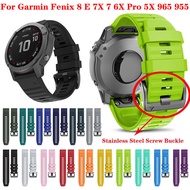 Official QuickFit Silicone Strap for Garmin Enduro 3 2 instinct 2X 2 quatix 7X 6 Fenix 5X 3 HR Desce