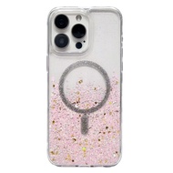 【 5AceShop 】 Gradient Glitter MagSafe PC Hybrid TPU Phone Case For iPhone 15 Pro Max/iPhone 15 Plus/