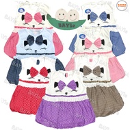 KATUN BAYIe - Girls' Balloon Dress with CAT PLANET KIDS motif, Cotton Material